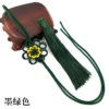 Chrysanthemum knot + tassel [dark green]