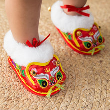 新款冬季猫头千层底棉鞋男女宝宝棉布鞋周岁猫头布鞋加绒保暖