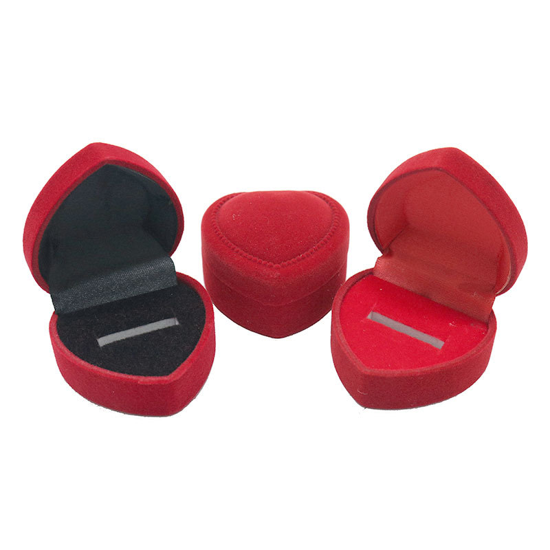 Single ring box jewelry box big red hear...