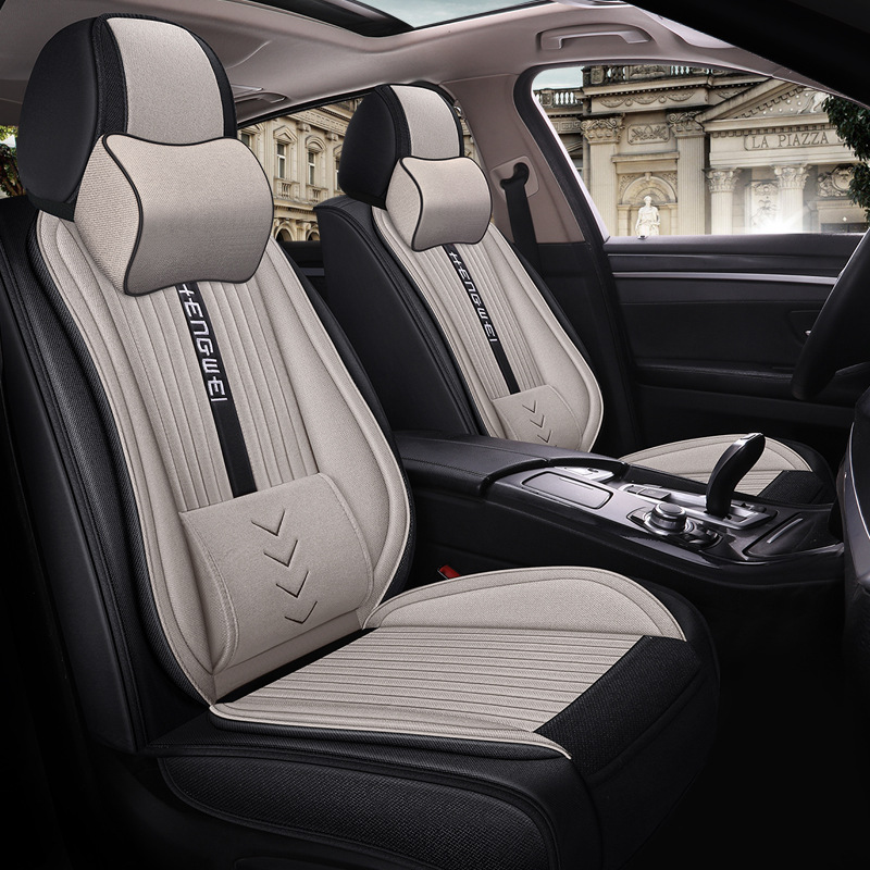 汽车坐垫ins四季通用卡罗拉朗逸速腾轩逸奇骏思域凯越全包麻座套