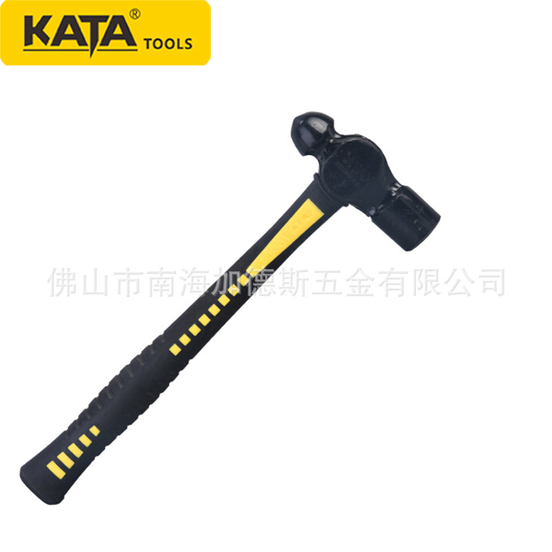 锴达圆头锤包塑柄五金工具手锤榔头奶子锤发黑石工锤子KT41006