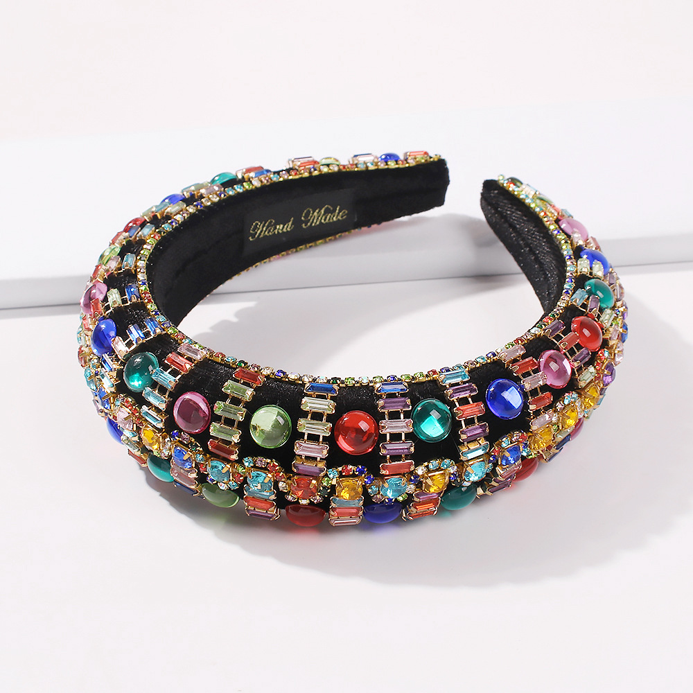 Fashion Baroque Thick Sponge Women's Hot Sale Diamond Hair Accessories Wholesale display picture 3