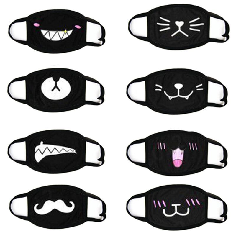 Fashionable breathable three dimensional disposable cartoon black…