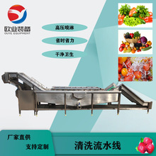 蔬菜清洗机 净菜加工流水线 农场深加工 小油菜清洗挑选包装设备