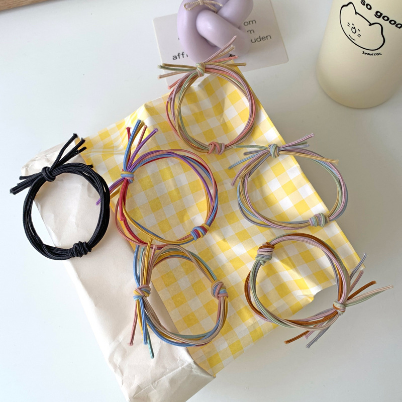 糖果色基础头绳扎头发皮筋韩国ins网红高弹力发绳五合一发圈发饰|ms