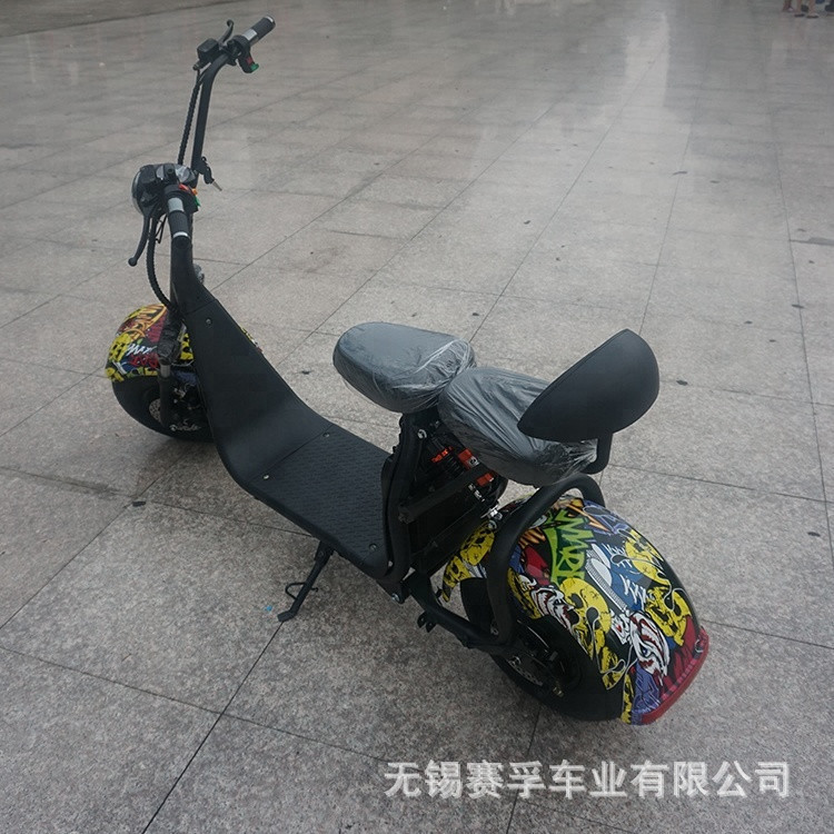 Small Harley electric car folding battery car women's small adult two-wheel Lithium electric scooter bicycle with baby