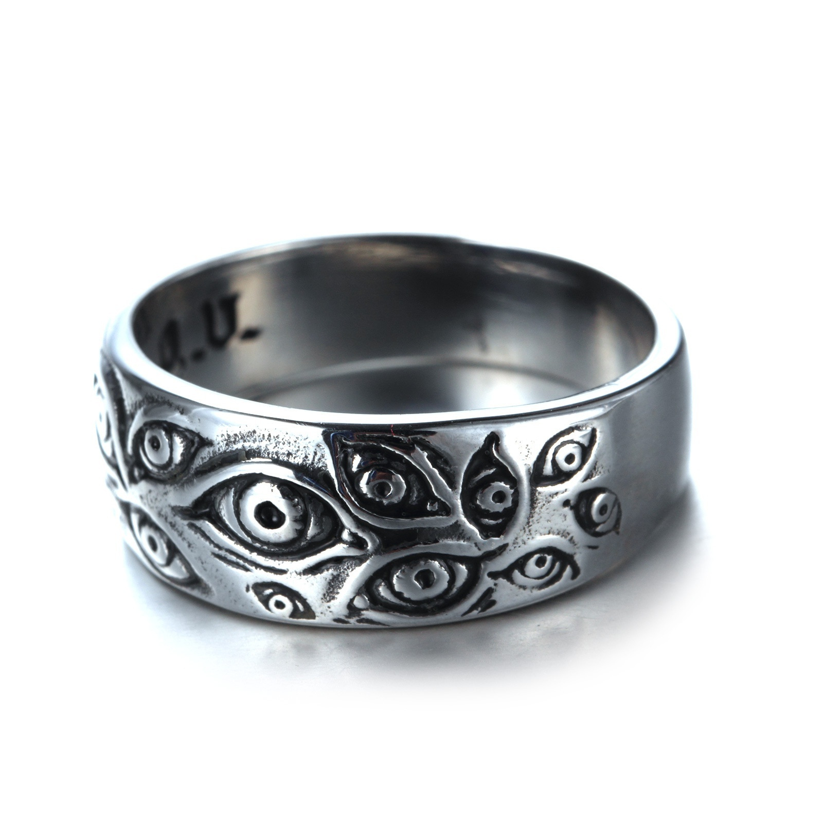 Vintage Gothic Punk Devils Eye Ring Band Ring For Men And Women_voghion.com