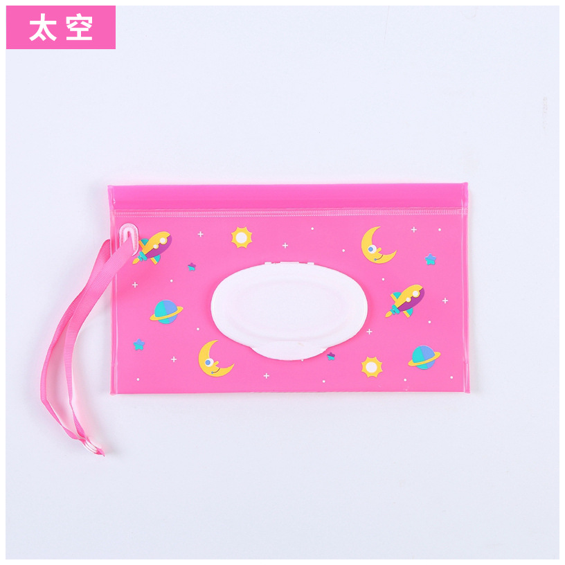 En stock al por mayor bebé EVA bolsa de tejido húmedo bolsa de embalaje extraíble portátil Flip ventana sanitaria bolsa de tejido húmedo bolsa