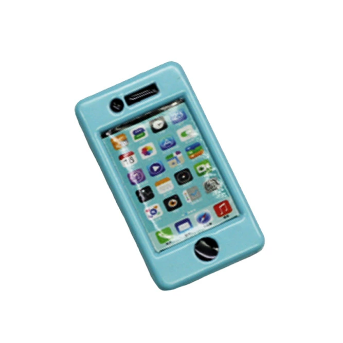 Realistic small mobile phone with accessories, doll house