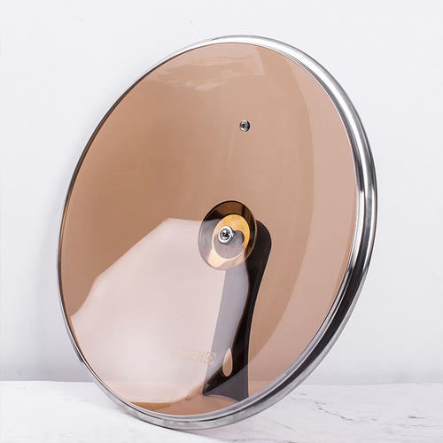 Tempered glass lid wok frying pan lid 26-34cm thick visual glass pot lid optional lid