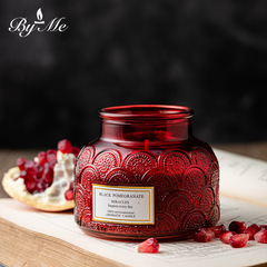 Small drum embossed glass stainless steel with lid smoke-free indoor sleeping essential oil candle bedroom aromatherapy candle wholesale