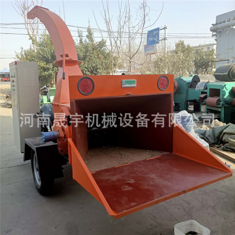 移动自动进料原木粉碎机 柴油型双口木材粉碎机 木屑刨花粉碎机