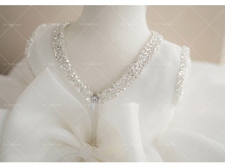 106059819@qq.com Baby's First Dress Princess Gown 2026 New Style For Girls, Birthday Dress, White Stylish Fluffy Tulle_voghion.com