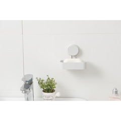 Bathroom Scratchless Adhesive Soap Dispenser Hole-Free Wall-Mounted Creative Home Bathroom Soap Saver Removable