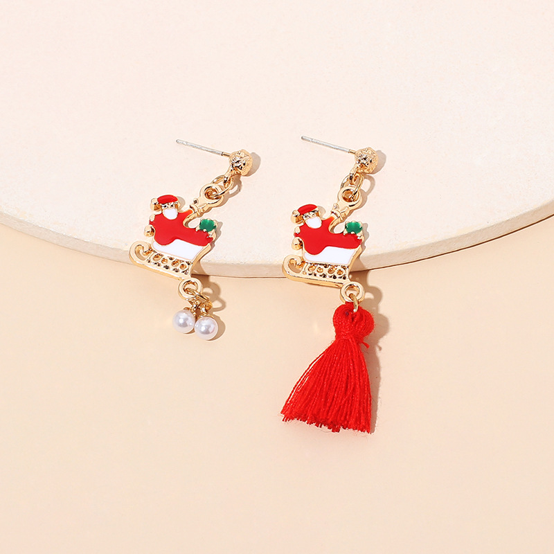 5g Weight Earrings Classification Wedding, Travel, Birthday, Festival Occasion Women'S Gender Vintage Style Style Retro Plush Tassel Pearl Christmas Earrings 5
