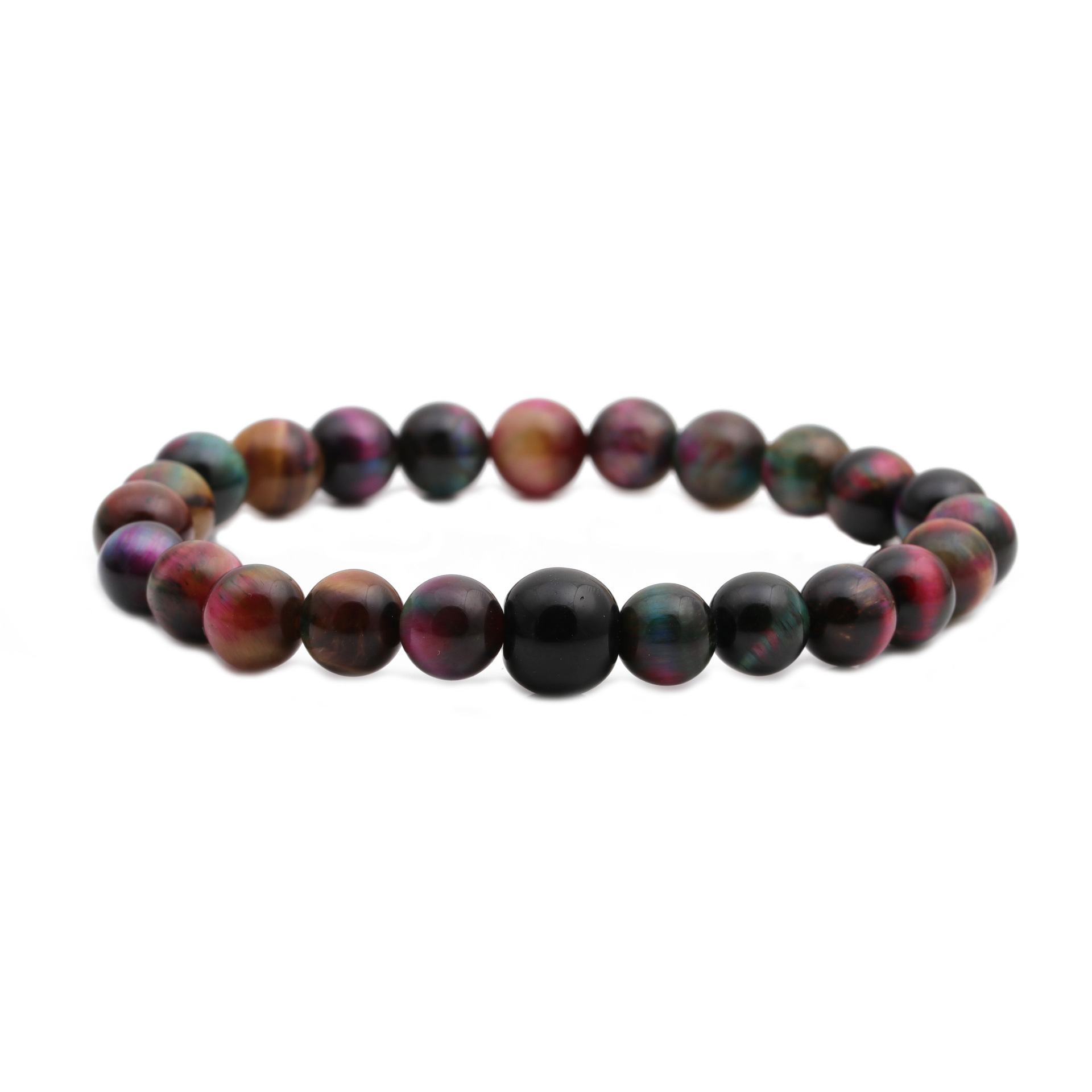 New Peacock Tiger Eye Stone Bright Stone Bracelet display picture 1