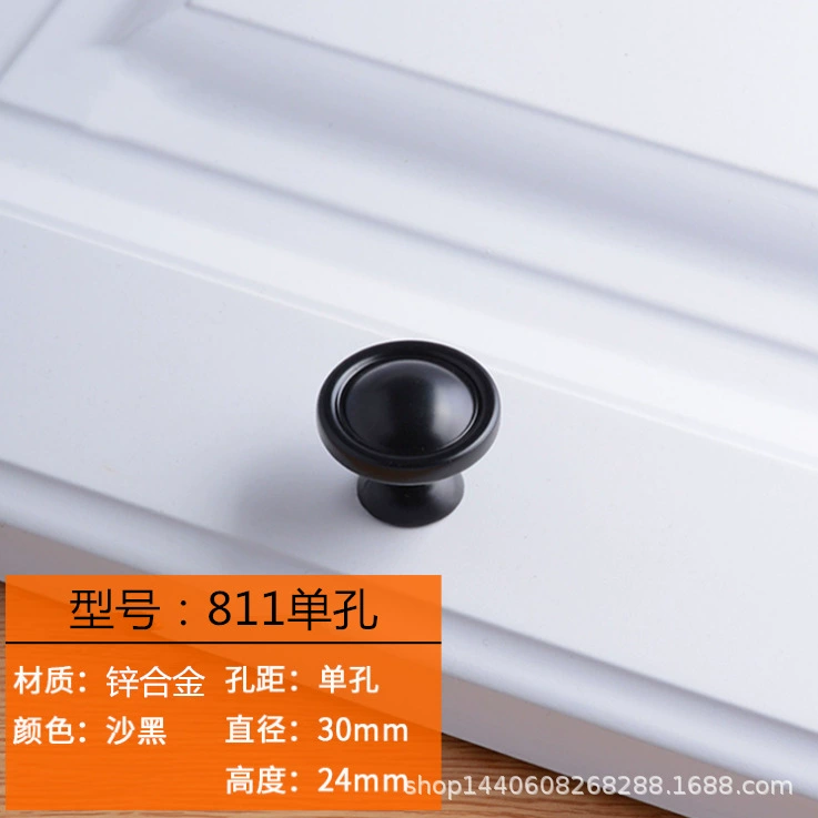 American Black Cabinet Wardrobe Hand Hand Door Door Door Door Door Modern Simple Furniture European -style Hardware Hand