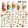 Summer fruit nail stickers, fake nails, adhesive sticker for nails, 3D