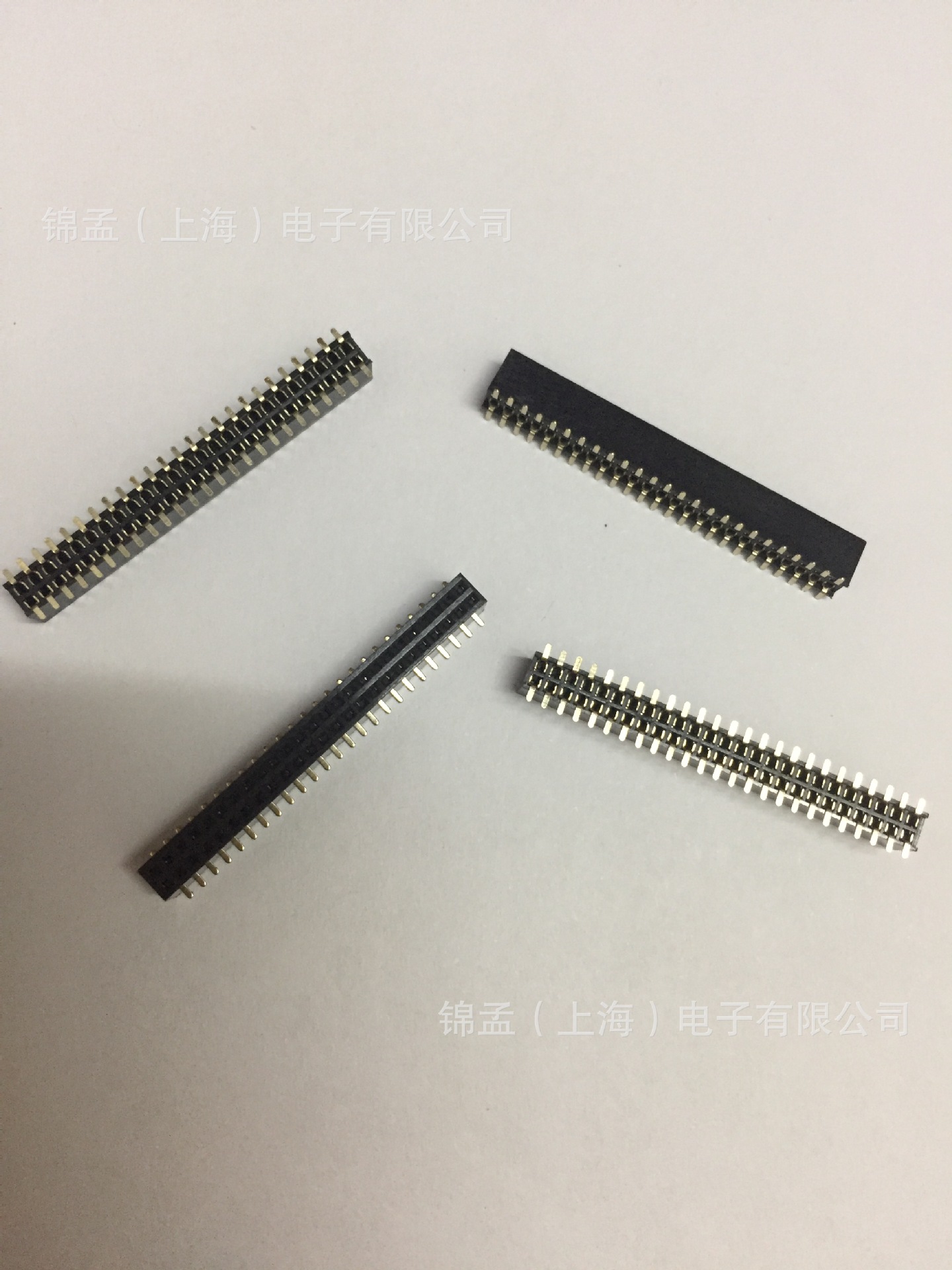 1.27MM间距贴片SMT双排母2*29P塑高4.3MM镀金双排插针母座