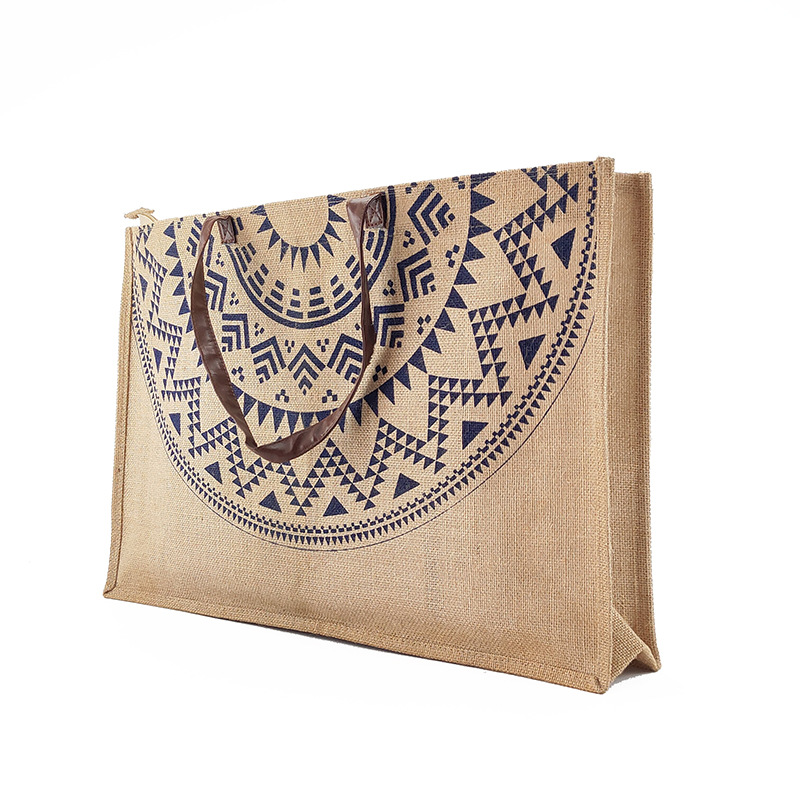 厂家麻布手提袋 丝印时尚购物粗麻布袋 环保礼品包装黄麻布袋制作