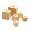 DIY jewelry accessories log -colored square wood beads positive square square square wood bead handmade beaded material