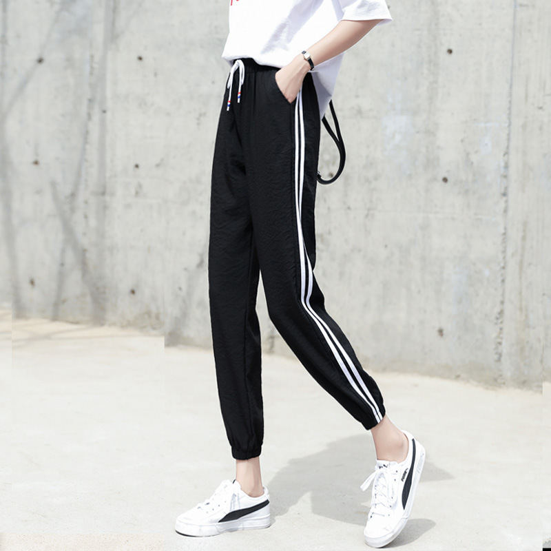 Bunch Foot Nine Haren Pants Student Ant Pants 2020 New Spring and Summer Casual Pants Women's Thin Loose Slimming Sports