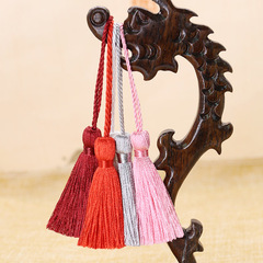 Factory Direct Sale Vertical Ice Silk Tassel Ancient Style Bookmark Tassel with Hanging Seeds 10cm Small Tassel Pendant DIY
