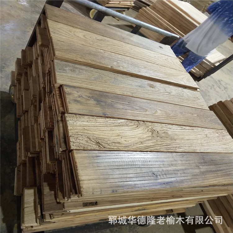 老榆木老门板桌椅置物架 古典老牌匾定做 老榆木房梁板材纹理清晰|ru