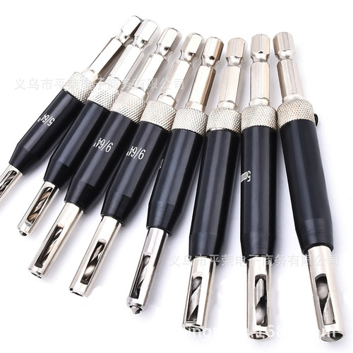 Cross-border new door and window hinge hinge drilling hole hexagonal drill bit positioning irregular drilling black hinge drill set