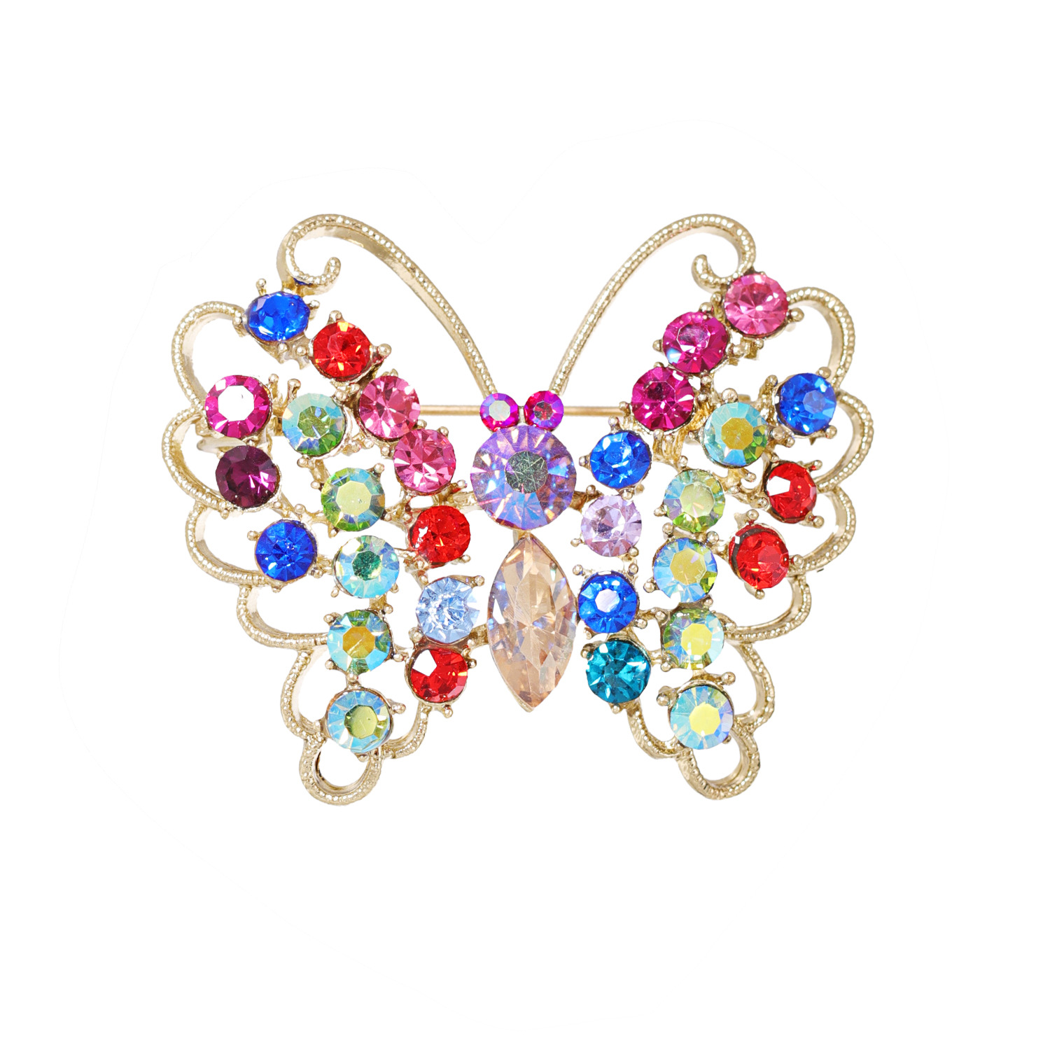 Broche De Mode Papillon Insecte Ornée De Diamants En Alliage display picture 5