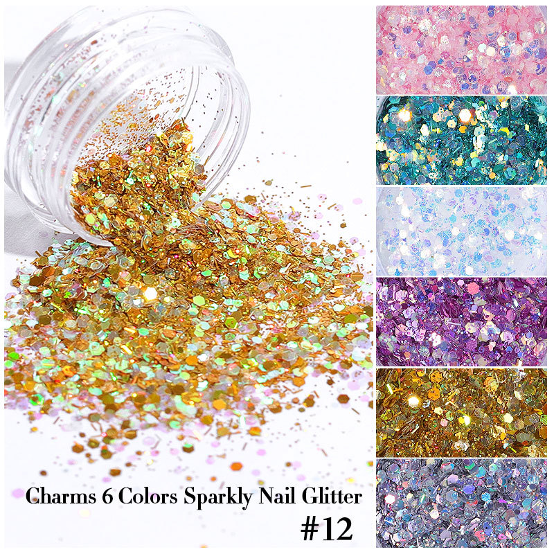 Fashion Solid Color Sequin Nail Decoration Accessories 1 Set Nail Supplies display picture 4