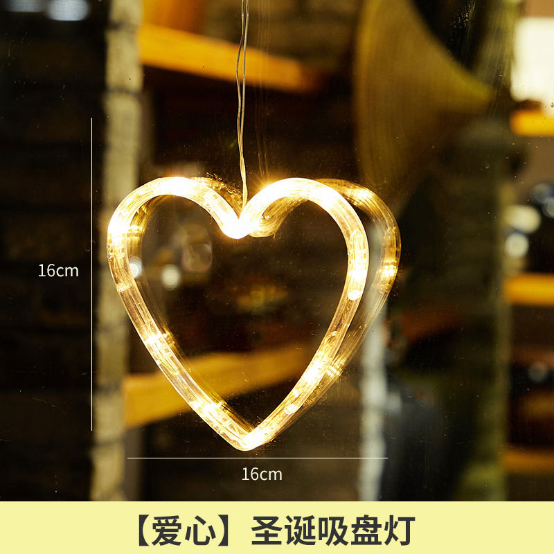 Navidad Lámpara decorativa tienda ventana de cristal lámpara colgante vacaciones atmósfera diseño lámpara de succión campana pequeña joyería colgante