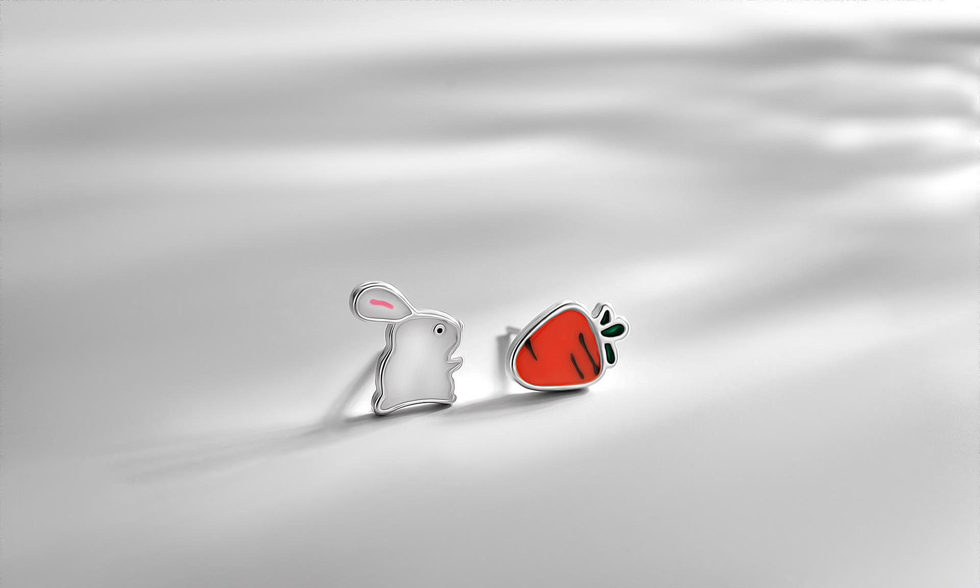 Mode Lapin Le Cuivre Placage Boucles D'oreilles 1 Paire display picture 4