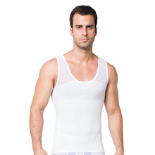 歐美男士束身衣網布薄款塑身衣收腹束胸緊身衣健身美體內衣