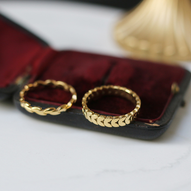PVD Coated Gold Plating Process PVD Coated Real Gold Plated 18K Gold Grain 304 Stainless Steel Fashion Waterproof Non Tarnish