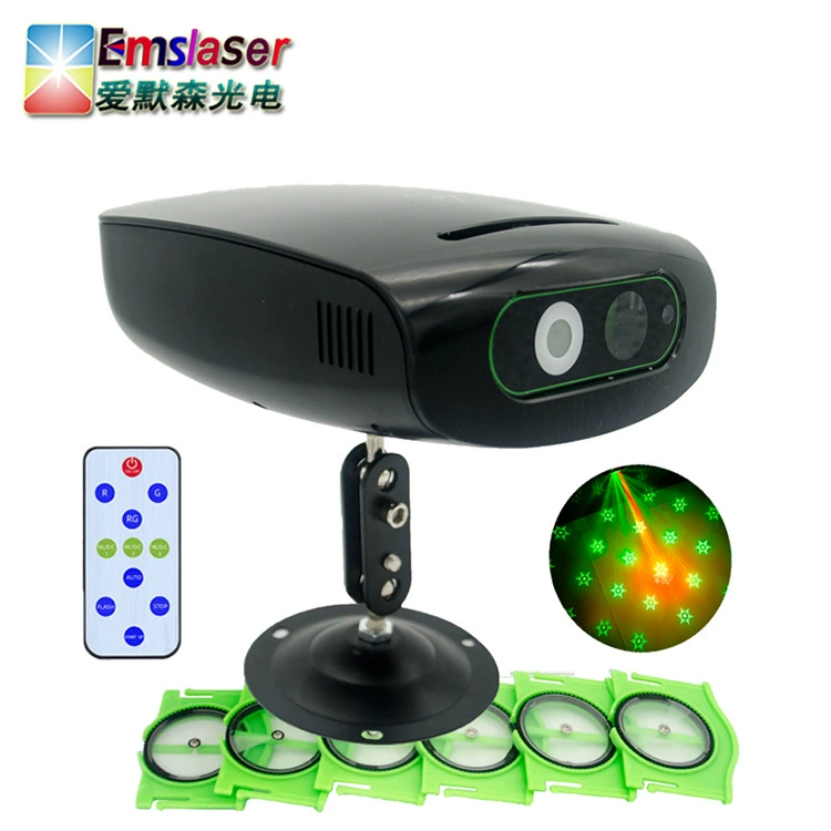 Lamp with projector, flashing lights