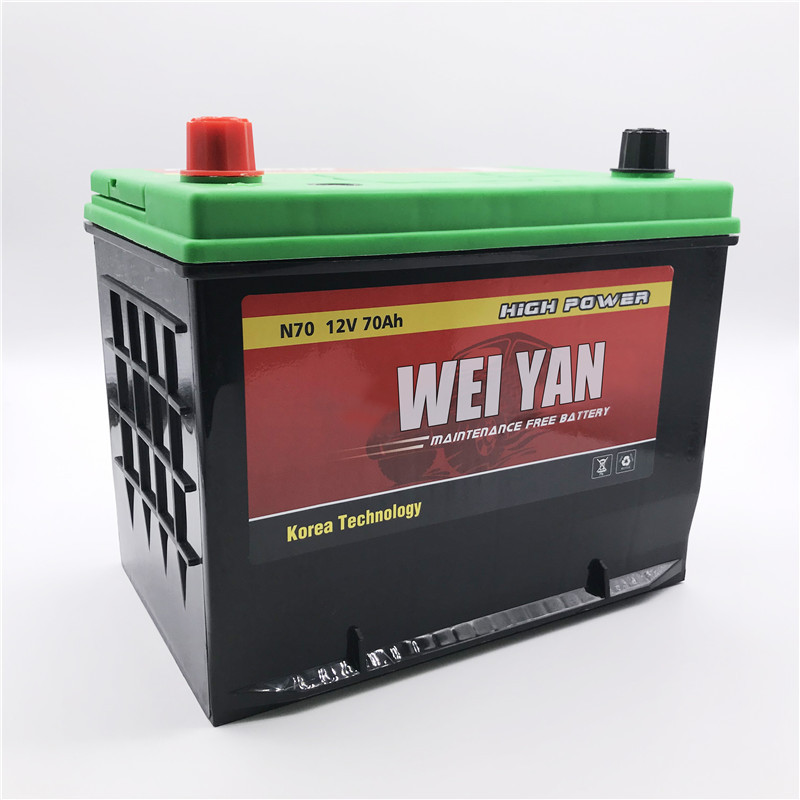 WEI YAN 蓄电池12V70AH汽车启动专用免维护蓄电池现货处理