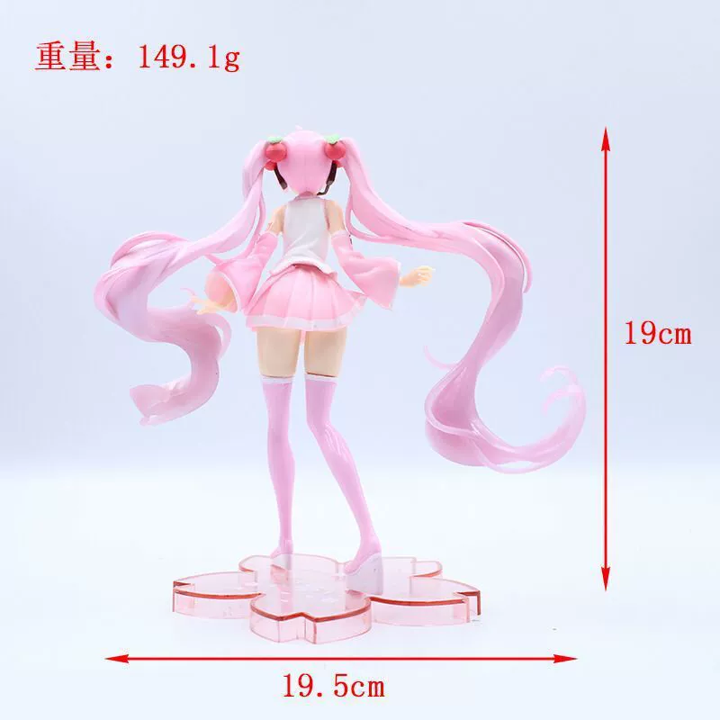 Фигурка (Hatsune Miku) Q-версия розовая сакура, украшение-торт, коллекционная, 0,5 кг