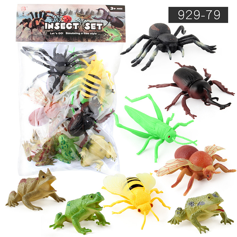 Transfronterizo nuevo BB llamado insecto Araña Rana modelo de reptil mesa de arena escena Ciencia y Educación cognitiva modelo animal
