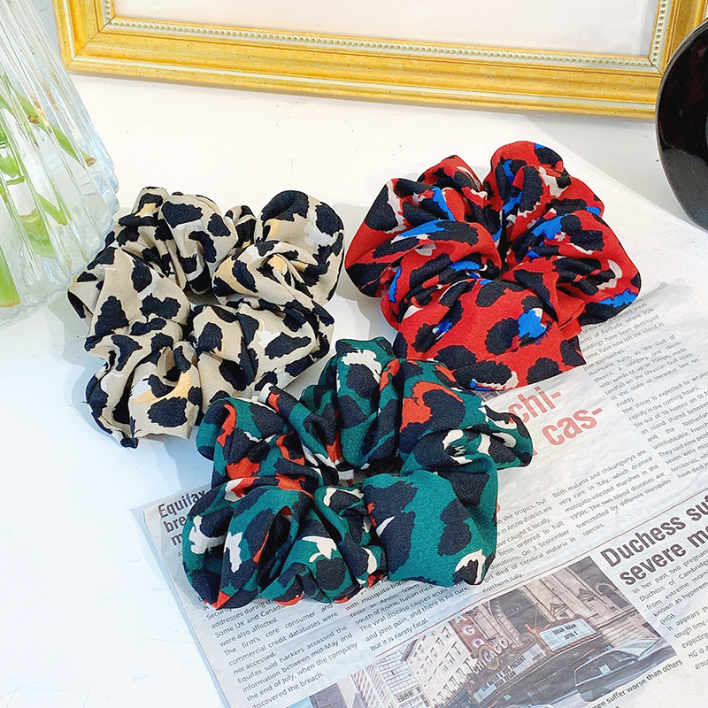 New Fashion Super Large Leopard Cheap Scrunchies Wholesale display picture 1