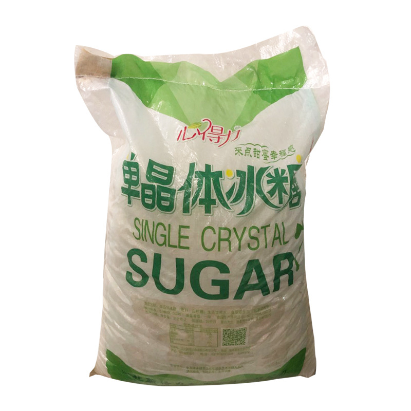 现货供应多用途单晶体冰糖食家用白冰糖 大小颗粒25kg/袋