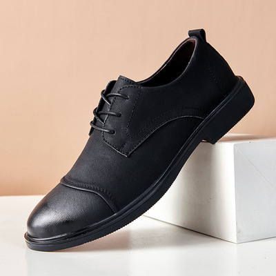 2021春夏新款男式皮鞋系带商务休闲男鞋牛皮单鞋男士潮低帮鞋子|ms