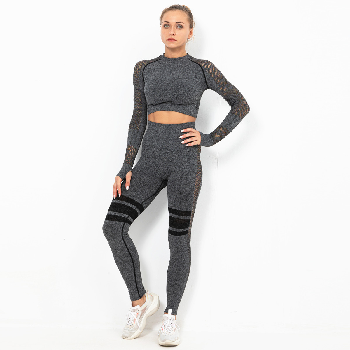 seamless hip-lifting high waist fitness suit  NSNS10715