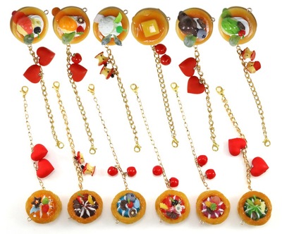 实商工厂物美价廉小面点钥匙链挂件TCC-DS新奇特食品模型海量款式|ms