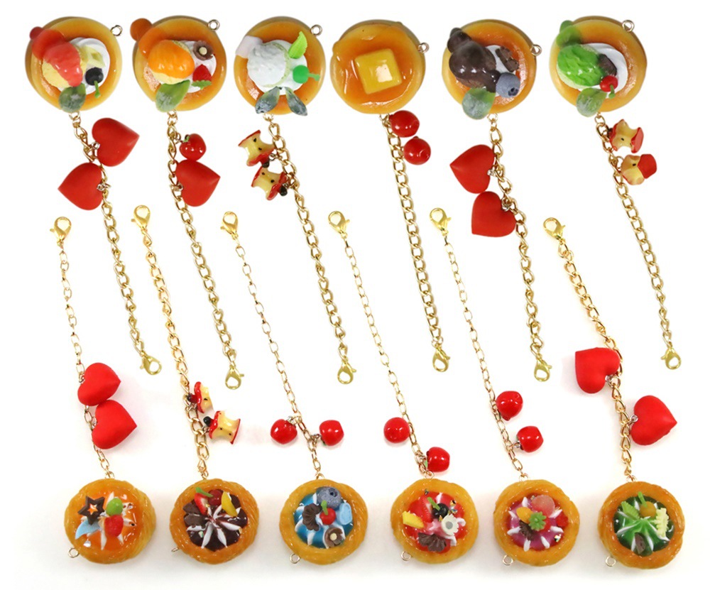 实商工厂物美价廉小面点钥匙链挂件TCC-DS新奇特食品模型海量款式|ms