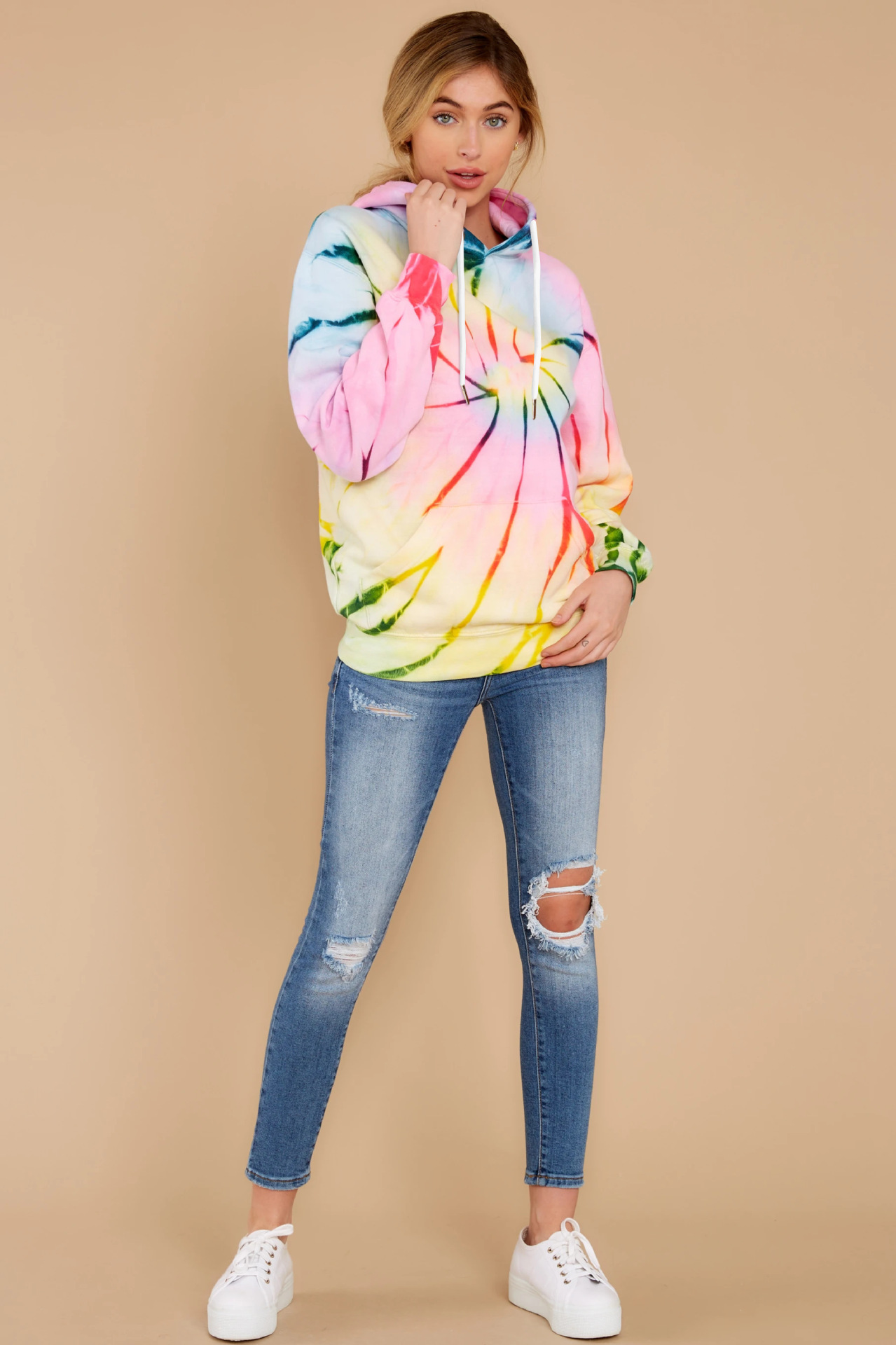 printing women s hooded casual long-sleeved sweatershirt nihaostyle clothing wholesale NSMDF67954