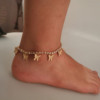 Pendant, ankle bracelet, shiny jewelry, European style
