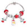 Apple, Christmas red bracelet, fashionable classic pendant for elderly