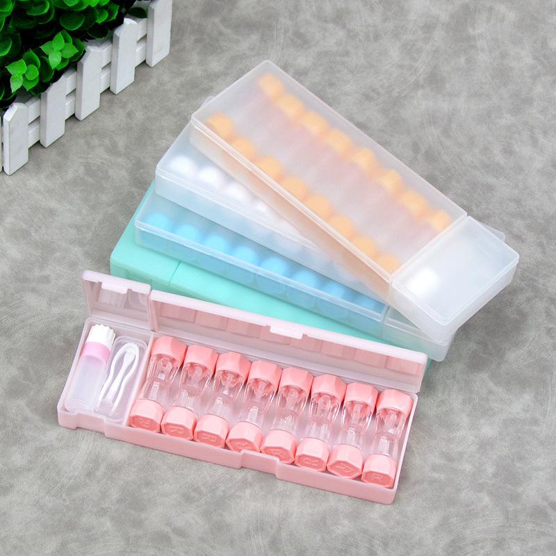 8-piece RGP pupil box multi-pair contact lens box hard glasses box stable supply, large quantity and favorable