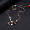 Fashionable universal necklace from pearl, pendant, chain for key bag , accessory, Amazon, simple and elegant design